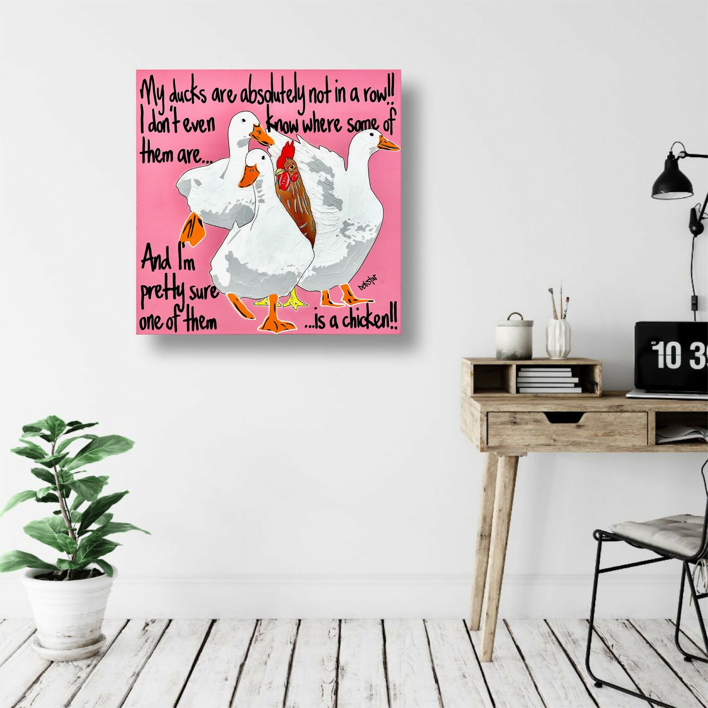 ducks-in-a-row-pink-chicken-pop-art-deborah-lang-debstar-art-urban-canvas-4