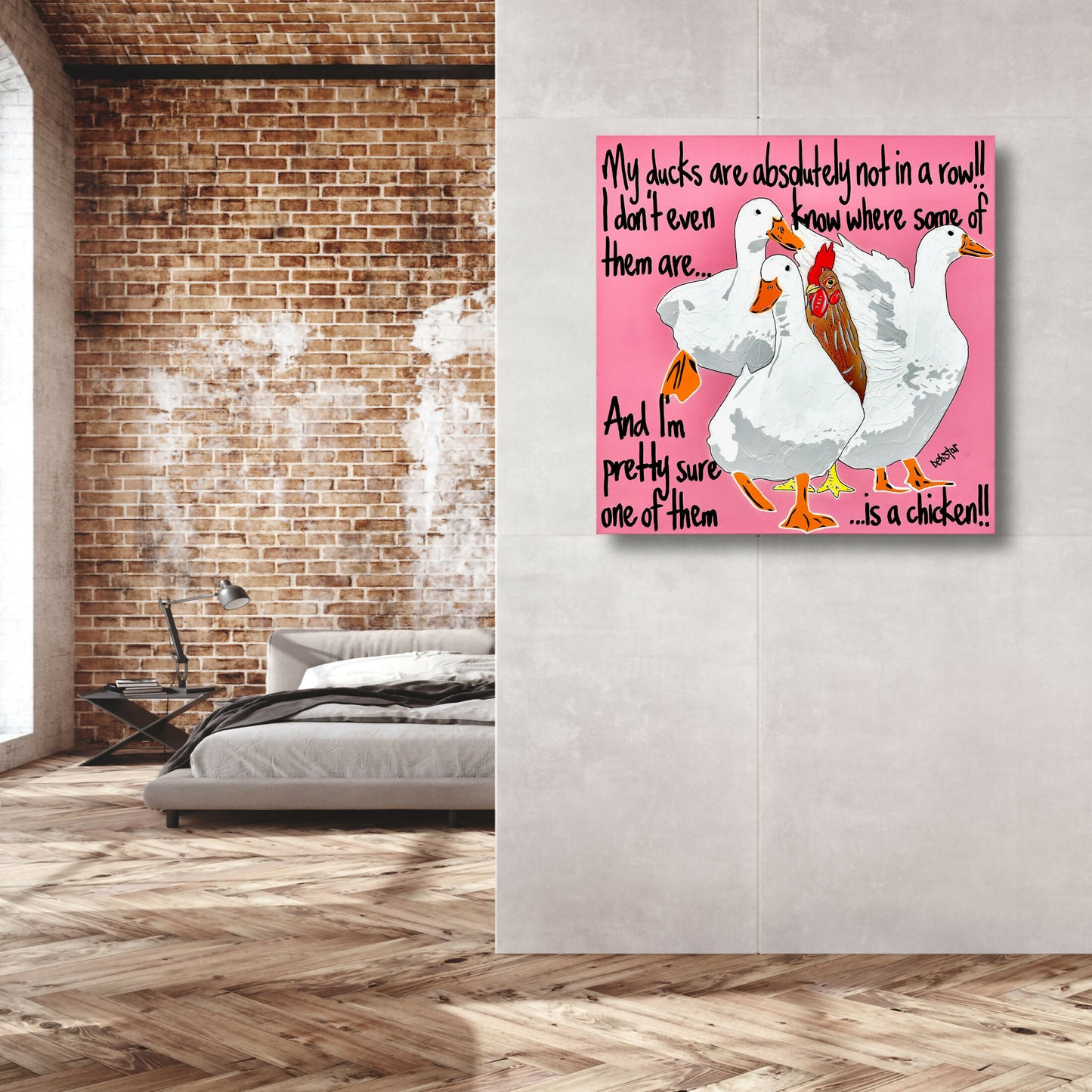 ducks-in-a-row-pink-chicken-pop-art-deborah-lang-debstar-art-urban-canvas-6