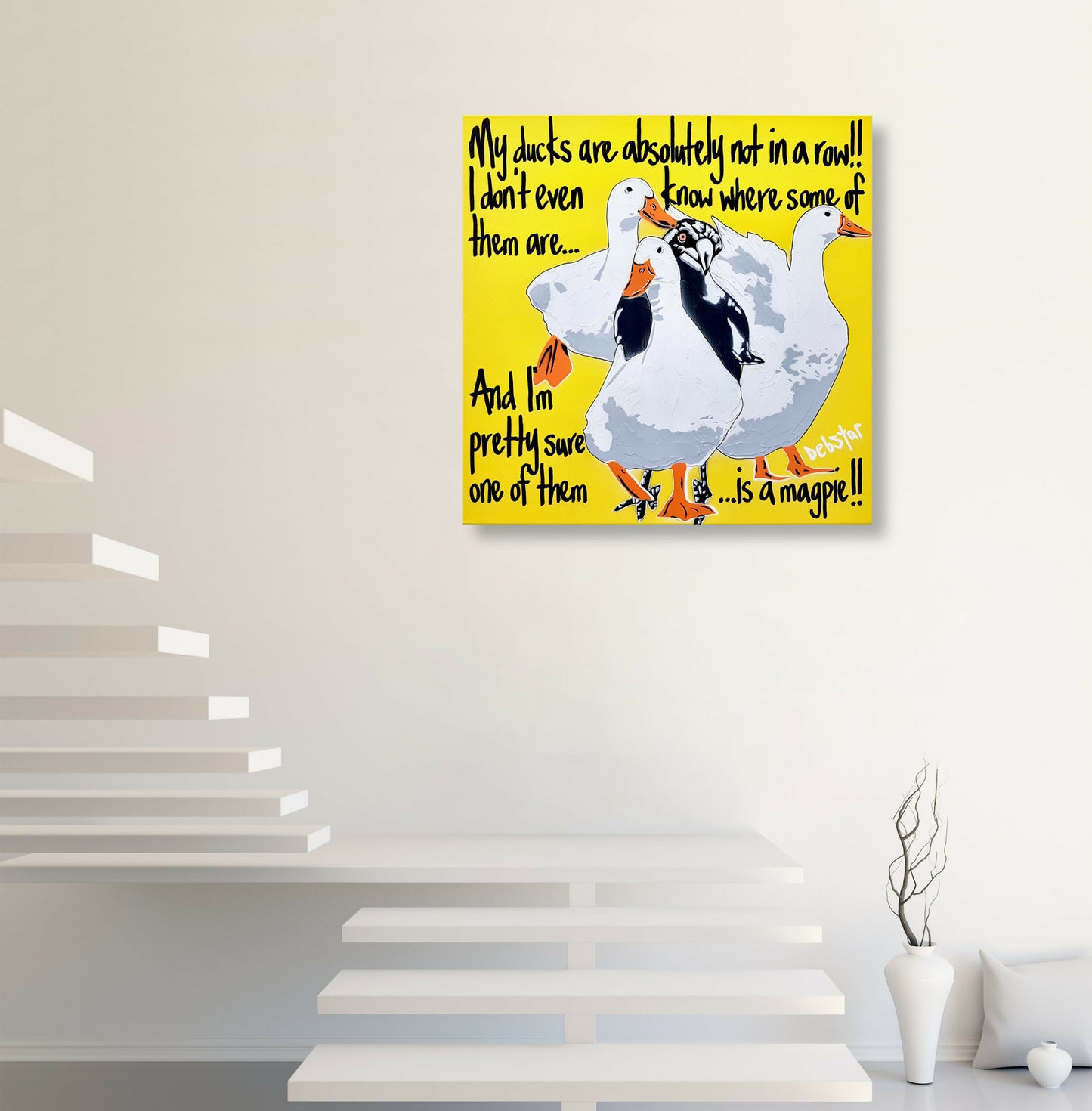 yellow-ducks-in-a-row!-pop-art-deborah-lang-art-urban-canvas-6