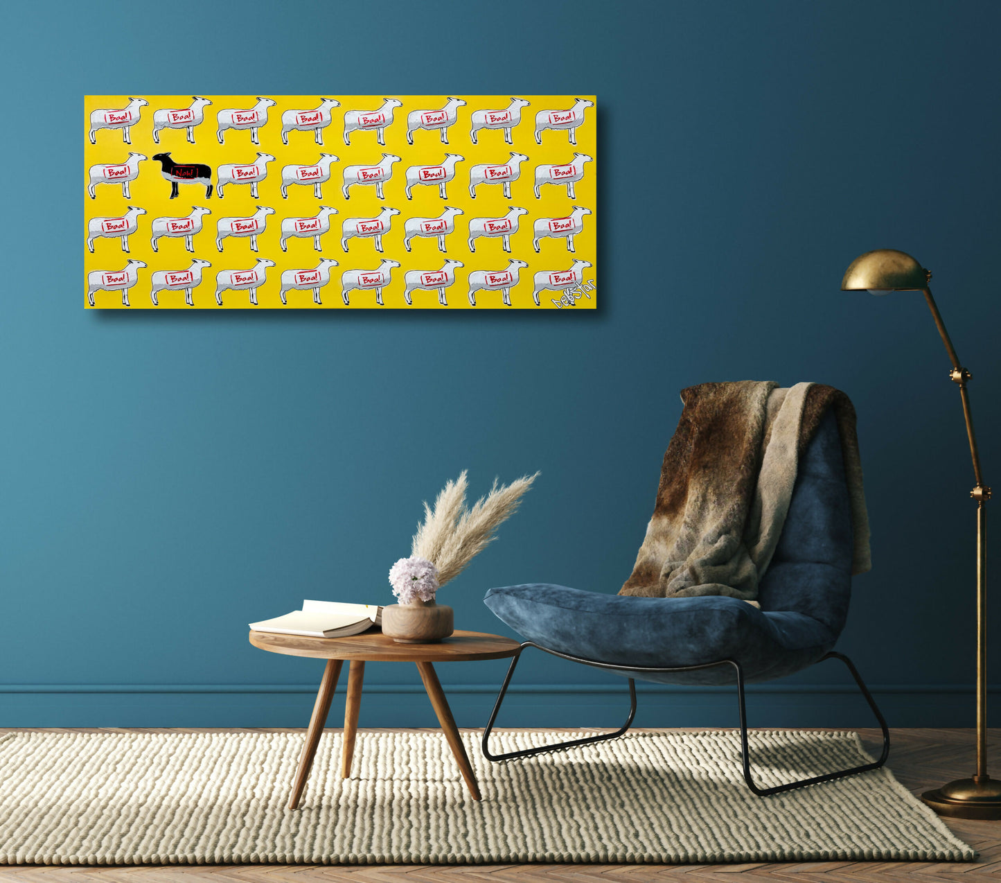 the-black-sheep-yellow-urban-pop-art-deborah-lang-debstar-art-canvas-6