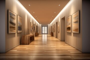 Modern Art Gallery Hallway Exhibition