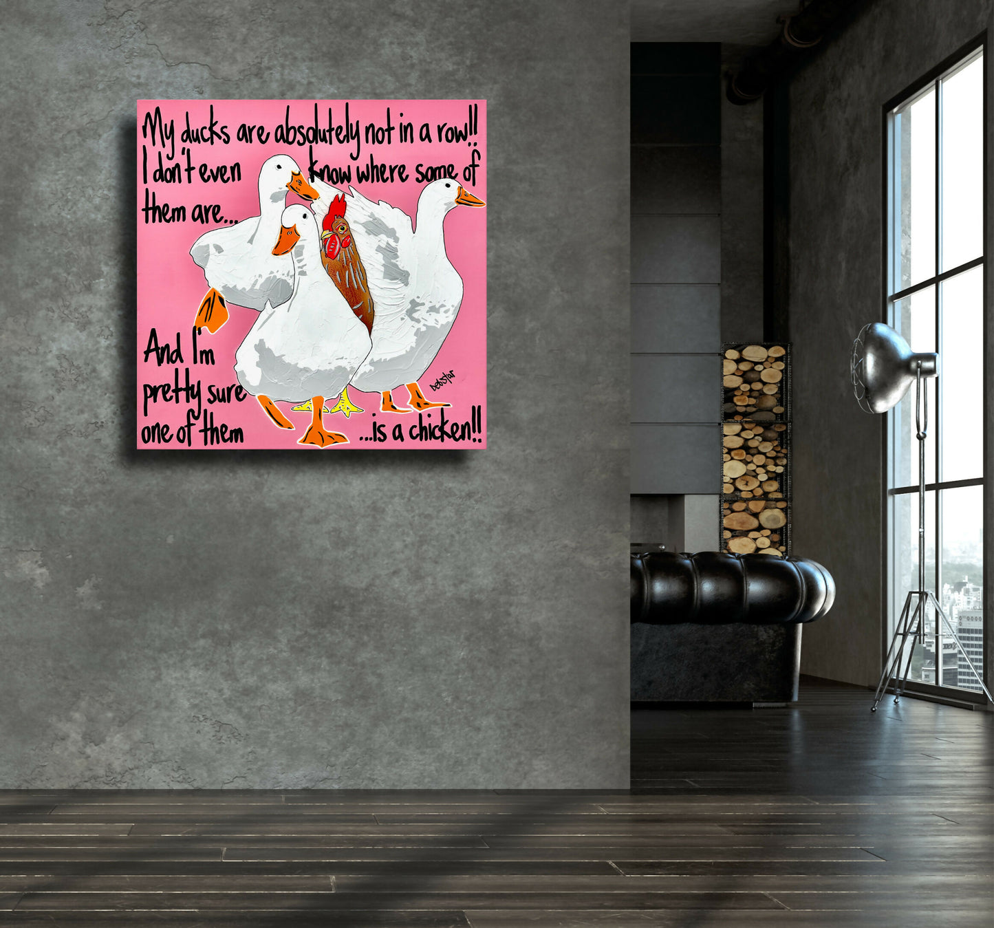 ducks-in-a-row-pink-chicken-pop-art-deborah-lang-debstar-art-urban-canvas-5