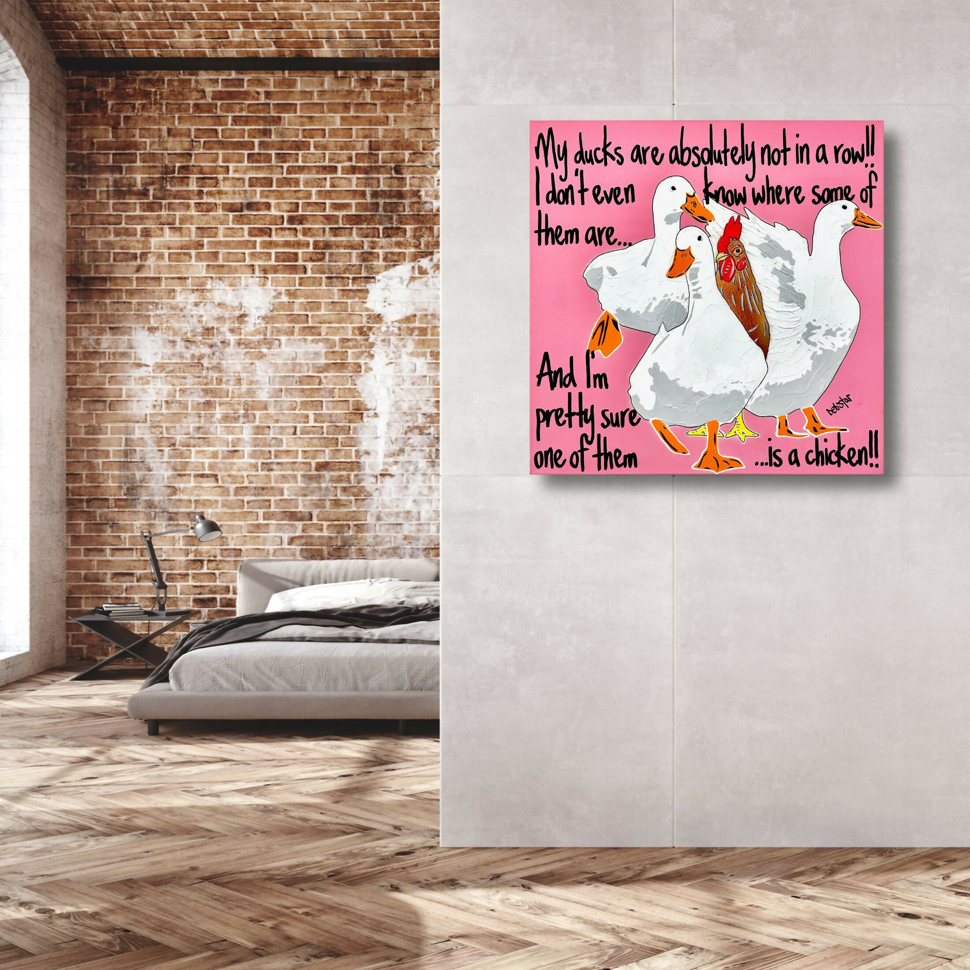 ducks-in-a-row-pink-chicken-pop-art-deborah-lang-debstar-art-urban-canvas-6