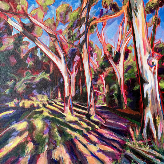 Yarra Bend 2023 Acrylic 40.6 x 40.6cm image courtesy of Celia Moriarty