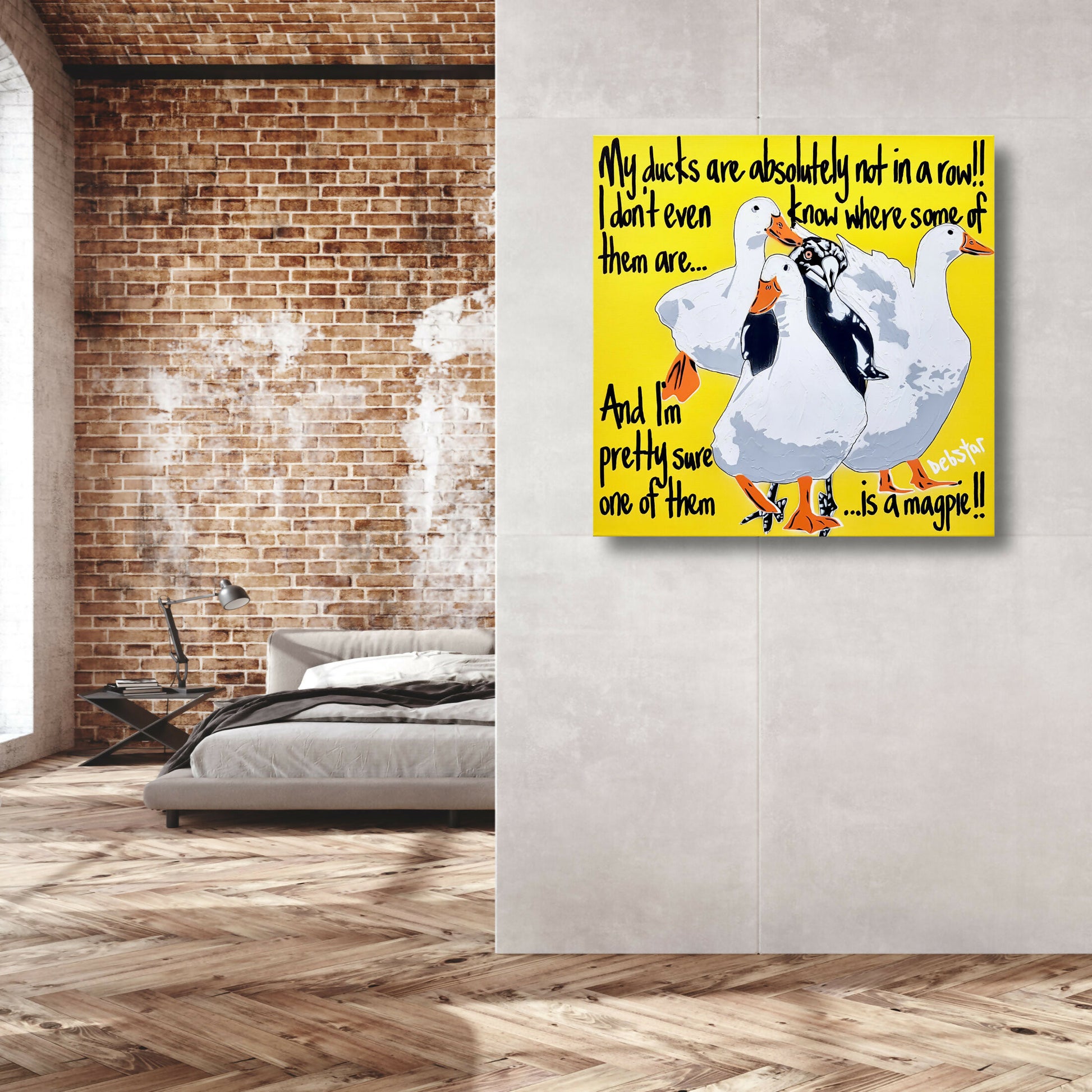 yellow-ducks-in-a-row!-pop-art-deborah-lang-art-urban-canvas-7