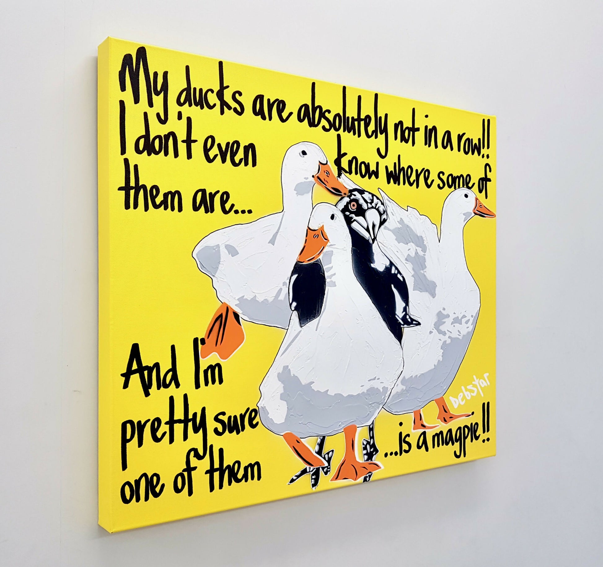 yellow-ducks-in-a-row!-pop-art-deborah-lang-art-urban-canvas-3